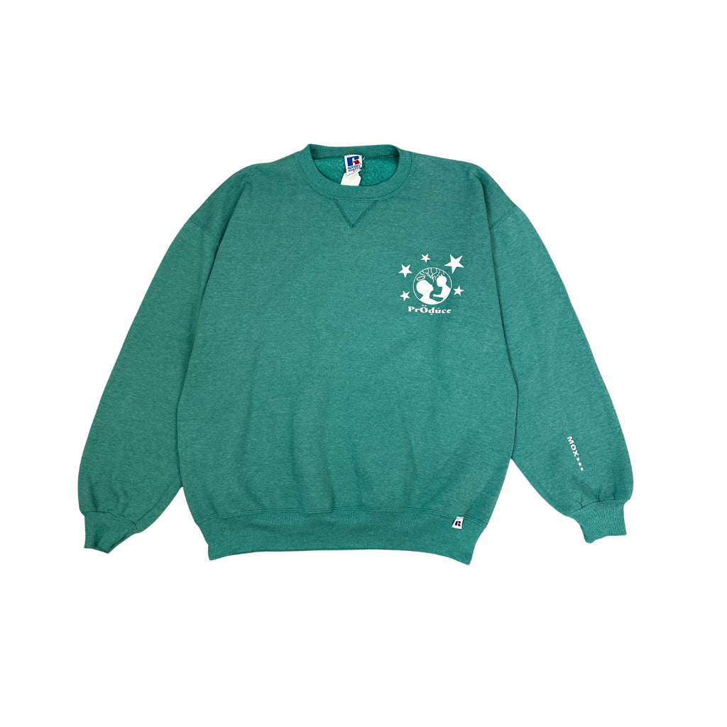 Vintage 90er Russell Athletic Pröduce Sweater Grün (XL)