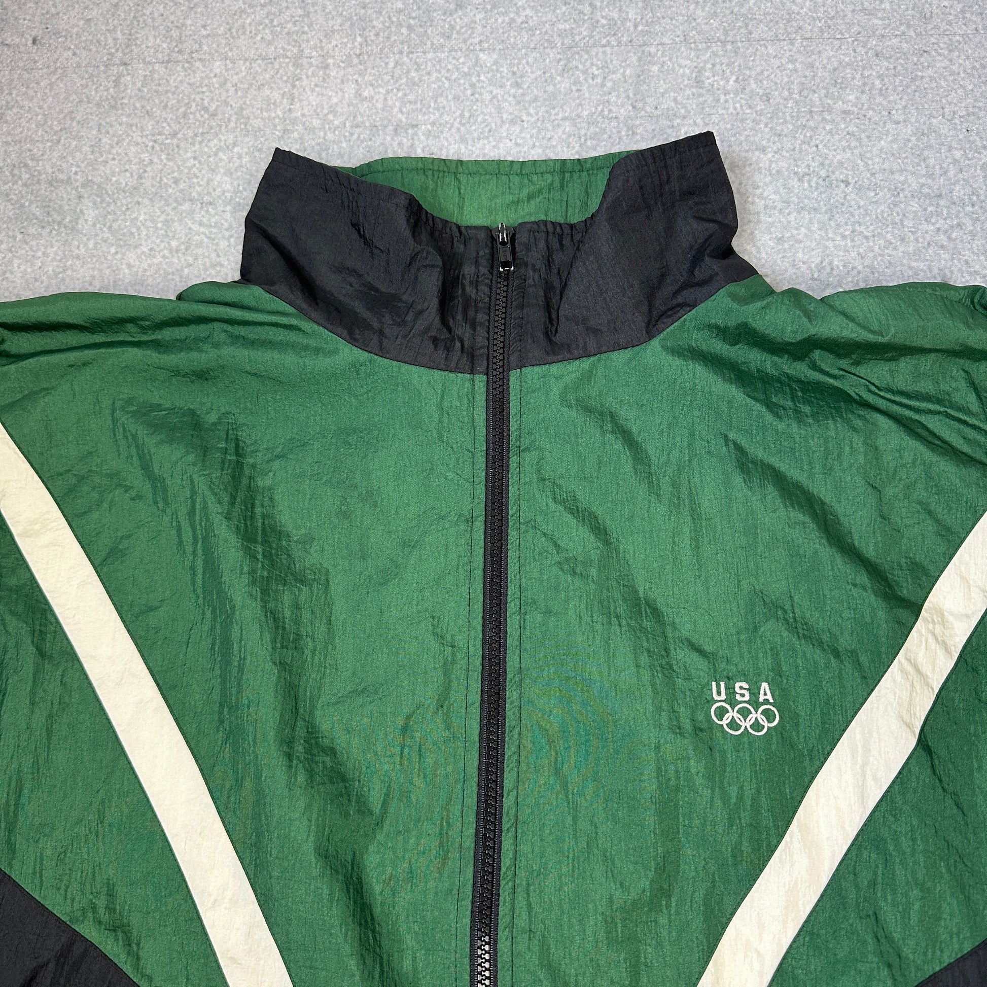 Vintage Jc Penney USA Olympic Jacke 90er Grün (L)