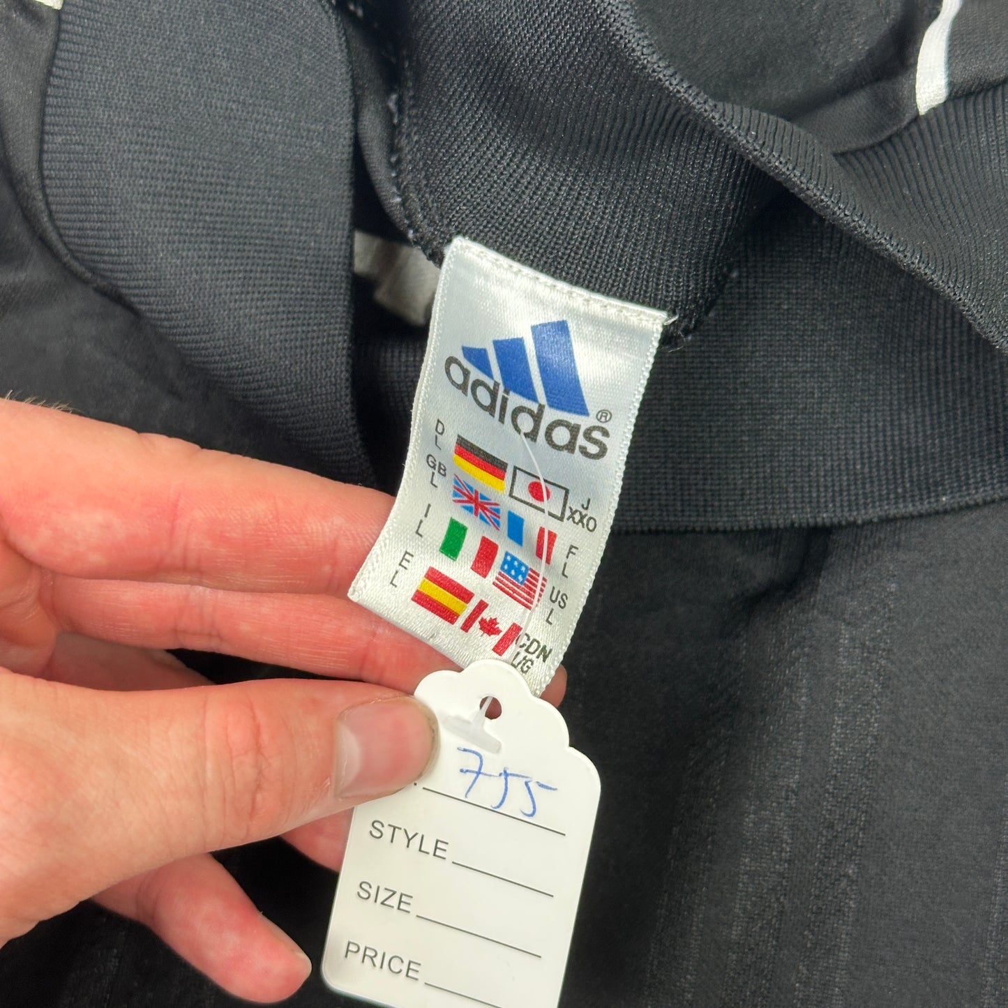 Vintage 80er Jahre Adidas Torwart Trikot Schwarz (L)