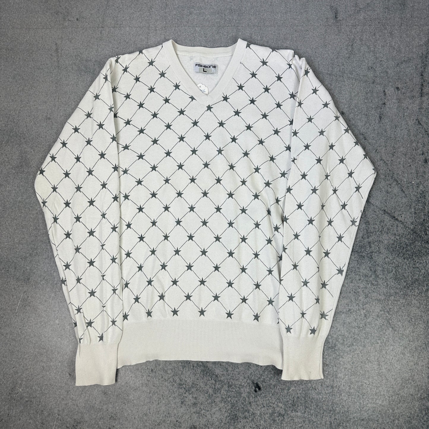 Fishbone Sweater Weiß (L)