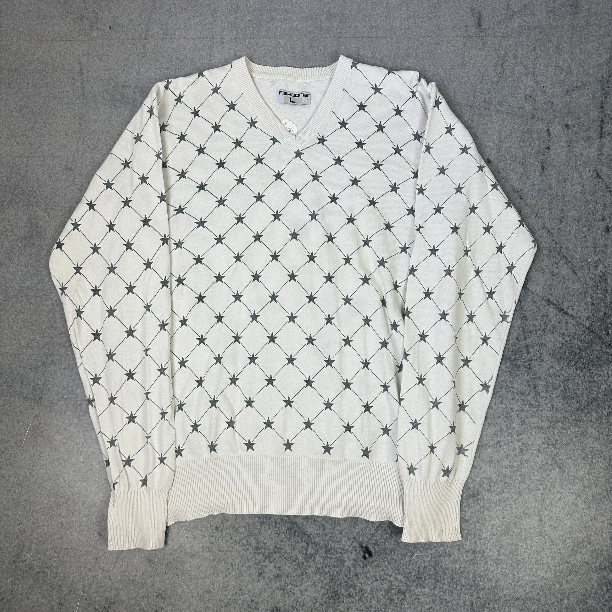 Fishbone Sweater Weiß (L)