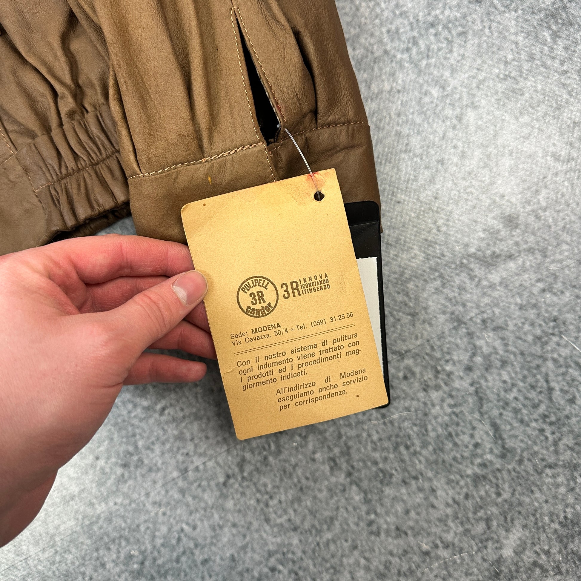 80er Jahre Maxifiorentino Lederjacke Braun (52)