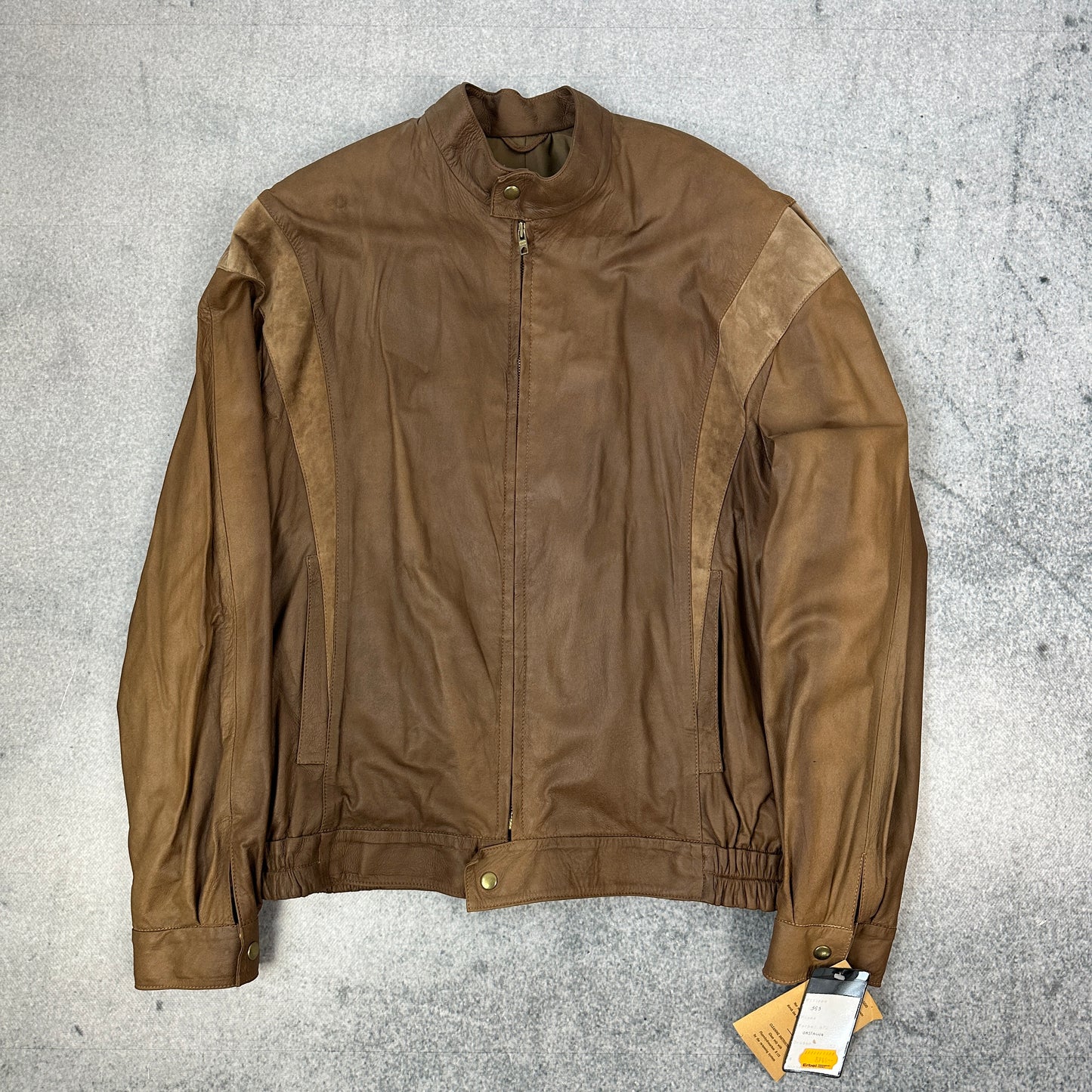 80er Jahre Maxifiorentino Lederjacke Braun (52)