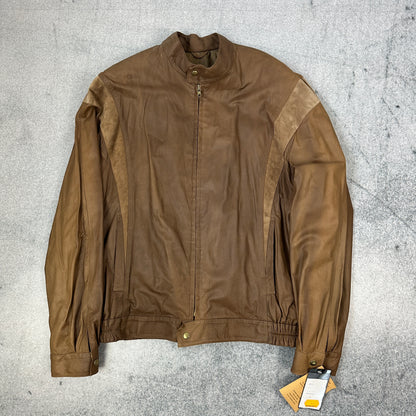 80er Jahre Maxifiorentino Lederjacke Braun (52)