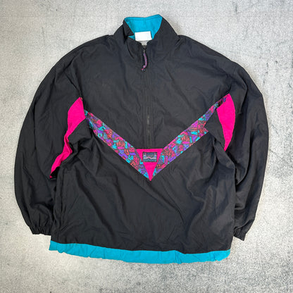 Vintage 80er Jahre Reebok Windbreaker Schwarz (L)