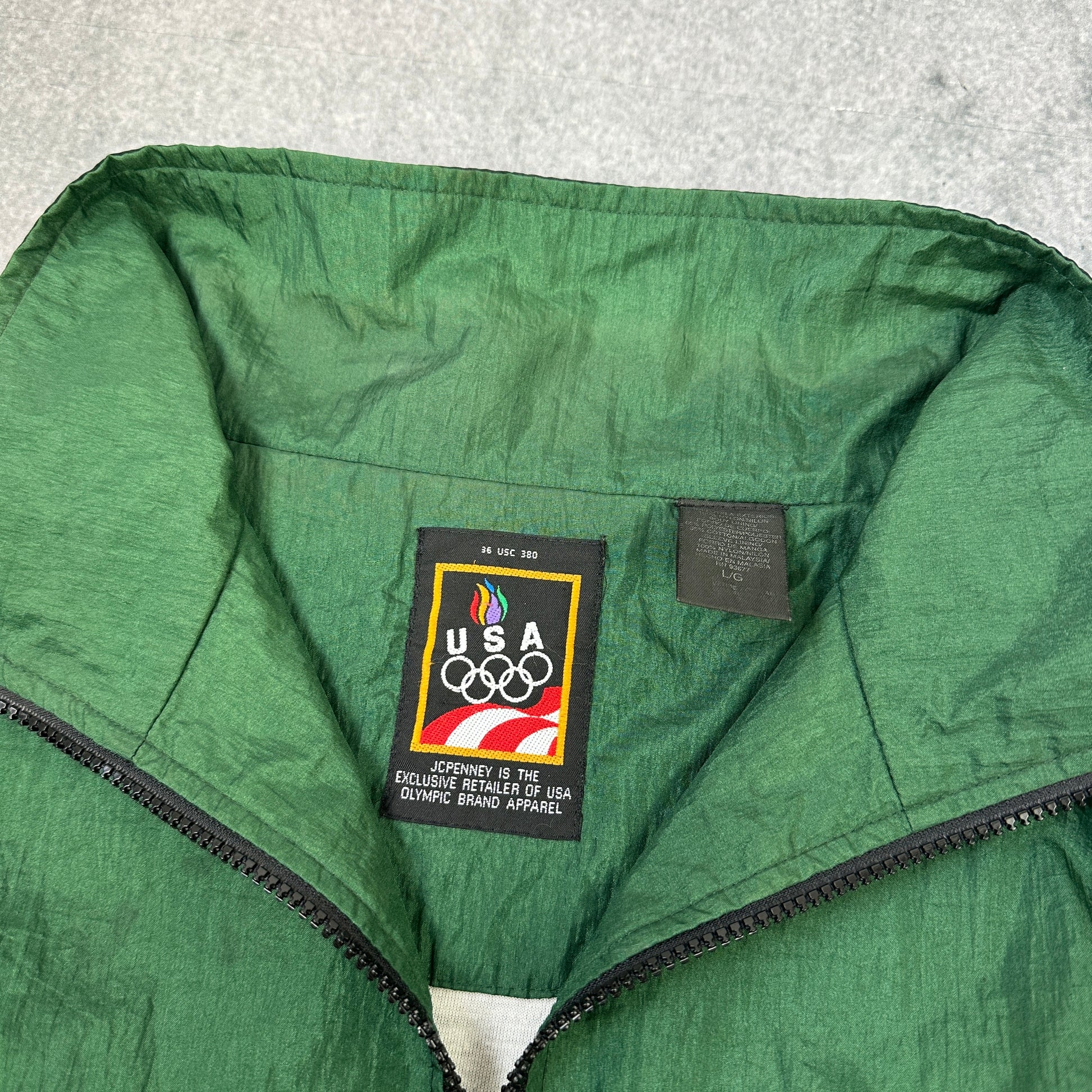 Vintage Jc Penney USA Olympic Jacke 90er Grün (L)