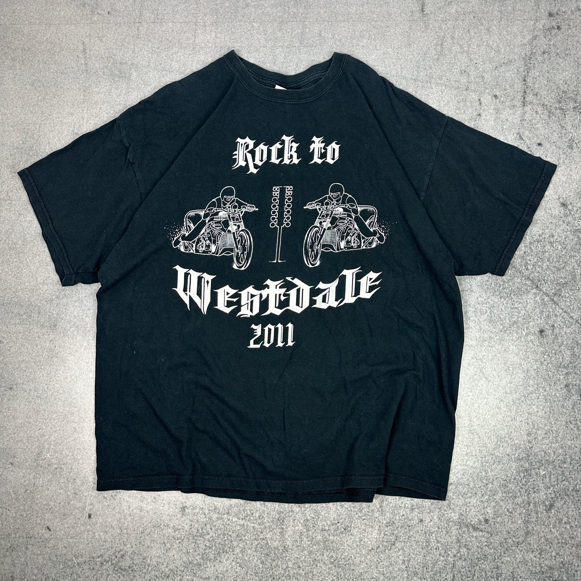 Gildan Rock to Westdale 2011 T-Shirt Schwarz (XXL)