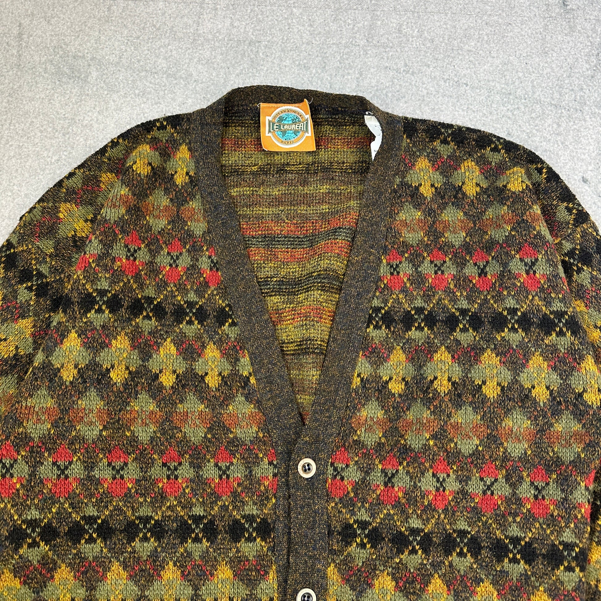 Vintage Le Laurel Cardigan Braun (L)