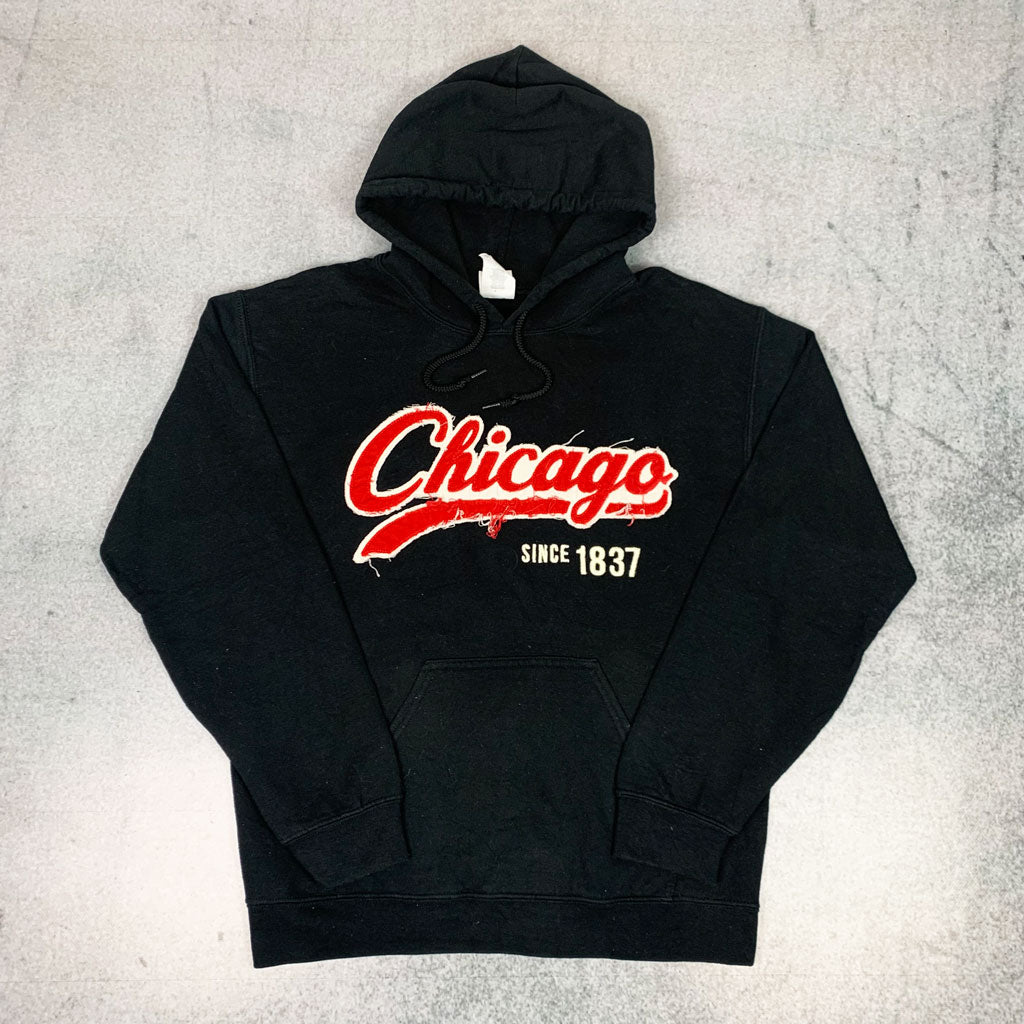 Vintage Chicago Hoodie Schwarz (S)