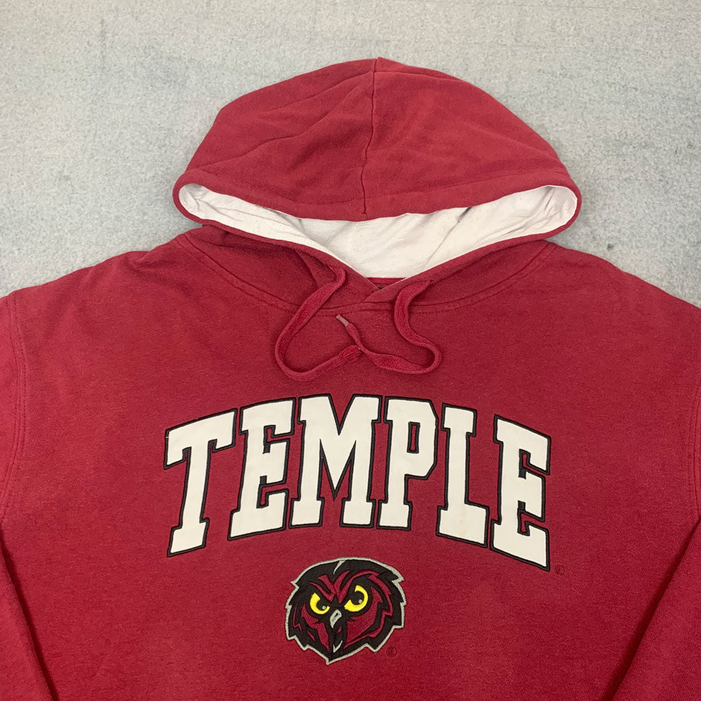 Vintage Temple Owls Hoodie Rot (XL)