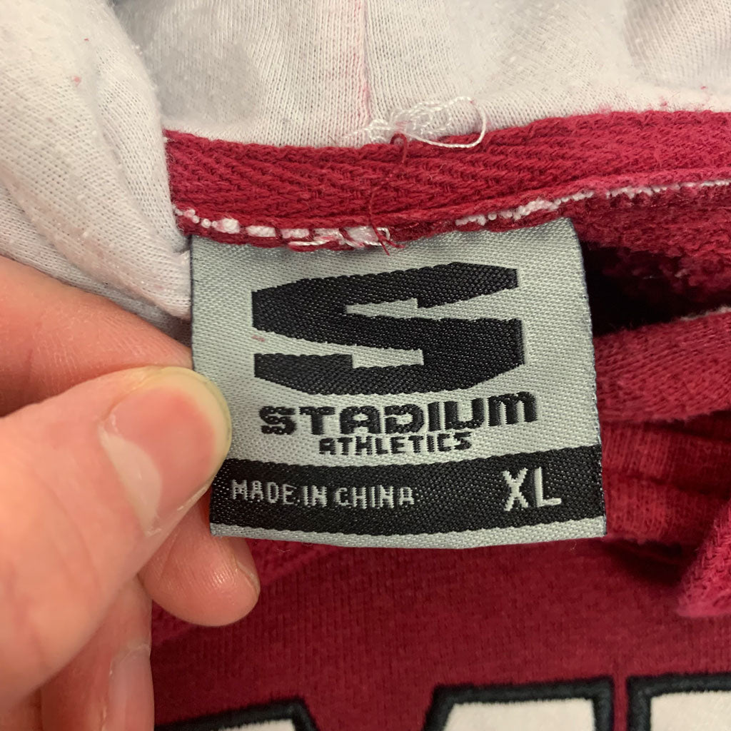 Vintage Temple Owls Hoodie Rot (XL)