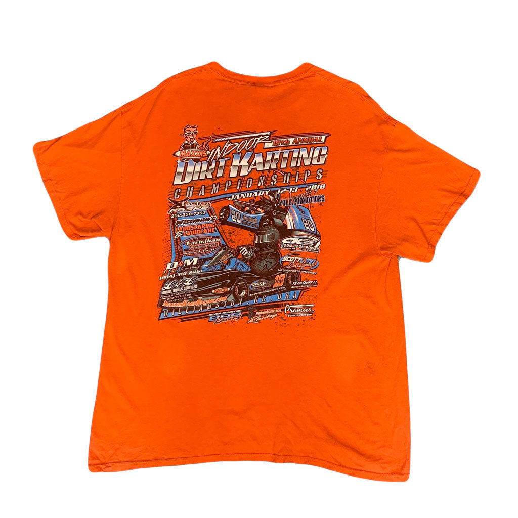 Maxis Indoor Dirt Karting Championships 2018 T-Shirt Orange (XL)